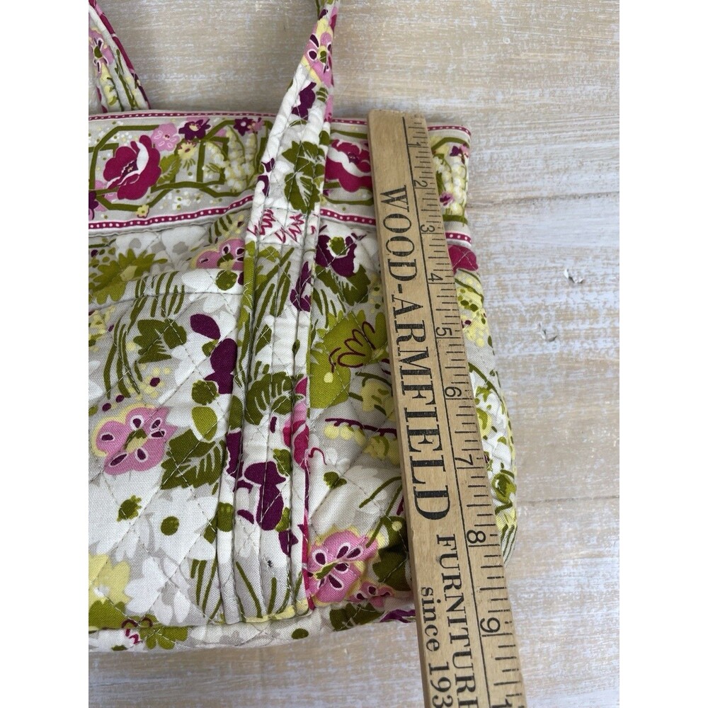 Vera Bradley Make Me Blush Beige Floral Print Double Handle Shoulder Bag EUC - Picture 10 of 10